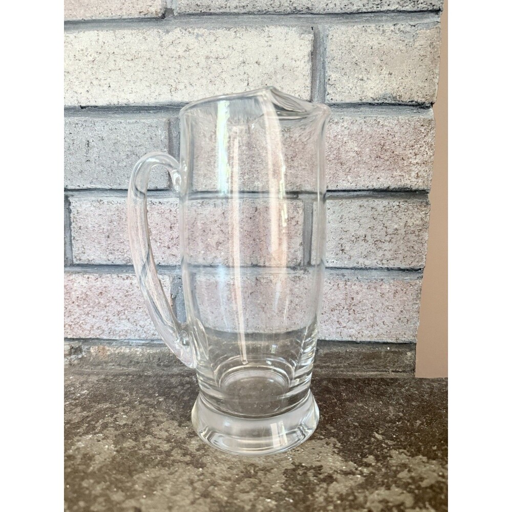 Vintage MCM Glass Martini Cocktail Pitcher 7 In